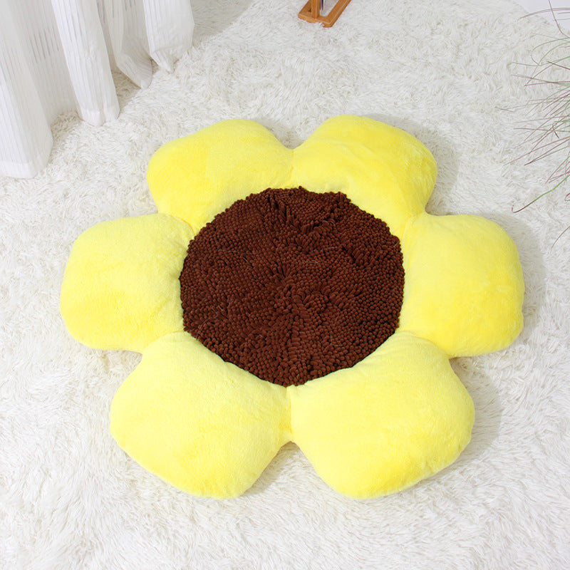 Round Flower Pet Warm Plush Nest