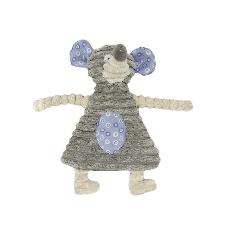 Pet Donkey Shape Corduroy Chew Toy For Dog