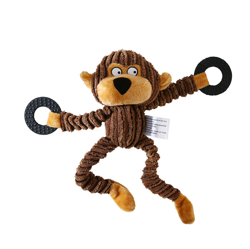Pet Donkey Shape Corduroy Chew Toy For Dog