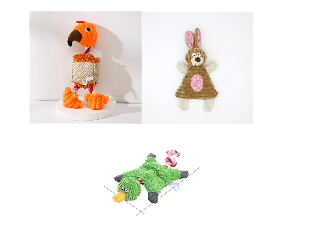 Pet Donkey Shape Corduroy Chew Toy For Dog