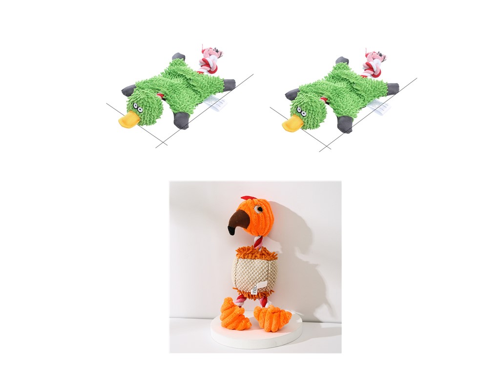 Pet Donkey Shape Corduroy Chew Toy For Dog